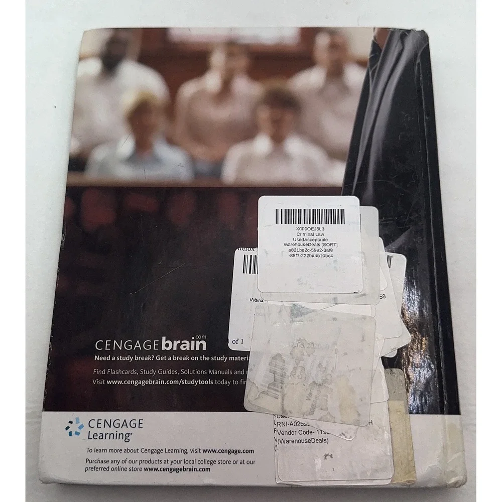 Criminal Law Hardcover Text Book - Amazon Rental-Thomas, Anderson, Terry Gardner